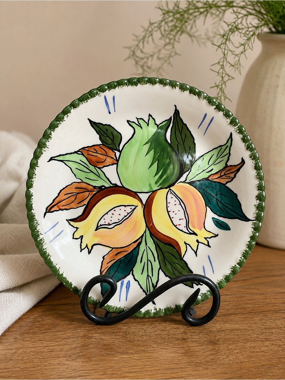 Vintage Blue Ridge Southern Potteries PV Hand Painted Fruit Salad Plate 8.25”